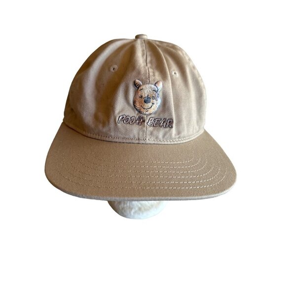 Disney Pooh Bear Embroidered Beige Cotton Baseball Cap - Picture 1 of 6